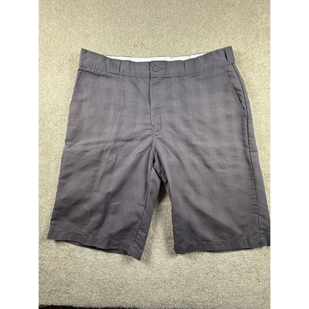 Dickies Mens Gray Plaid Ripstop Cargo Work Shorts Size 40 WR979VG